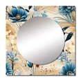 thumbnail image 2 of Designart "Floral Escape In Blues" Floral Square Mirror Wall Decor Cottage - Large Blue Square Bathroom Mirror - Square Printed Wall Mirror Art, 2 of 5