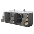 thumbnail image 3 of Wyndham Collection Miranda 84" Veneer Wood Double Bathroom Vanity in Gray/Nickel, 3 of 6