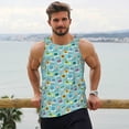 thumbnail image 6 of Honeii World Travel1 Pattern Men's Workout Tank Top Casual Sleeveless Gym Muscle Shirts Bodybuilding Tee-3X-Large, 6 of 7