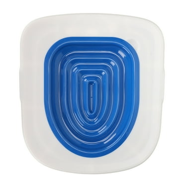 Cat Toilet Training Kit Universal Reusable Environmentally Friendly Cat Toilet Trainer for Pet Cleaning White Tray , 1 Blue Inner Support