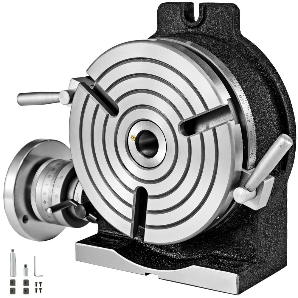 VEVOR Rotary Table 8inch/200mm Horizontal Vertical Rotary Table 3Slot