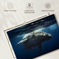 thumbnail image 6 of Elephant Stock Skimming Whale Wall Art - Horizontal Canvas Wall Art - Living Room Wall Decor - Animal Canvas - Blue And Black Decor - 48" x 32", 6 of 8
