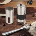 thumbnail image 4 of Raindrops Manual Coffee Grinder Plated Silver Portable Hand Crank Mill with Adjustable Ceramic Burr for Bean Grinding, 4 of 8