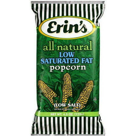 Erins All Natural Low Saturated Fat Low Salt Popcorn 4.5 Oz.
