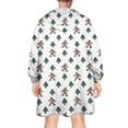 thumbnail image 2 of Wearable Oversized Blanket,White Bigfoot and Pine Tree Pattern Wearable Blanket Hoodie for Adults,Cozy Hooded Blankets with Super Pockets,Super Warm Fuzzy Pullover for Women & Men, 2 of 6