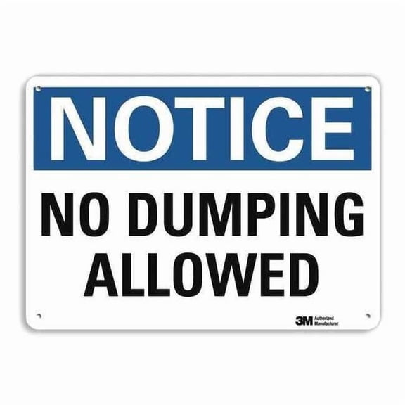 Lyle Notice Sign,10 in x 14 in,Aluminum U5-1365-RA_14X10