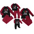 thumbnail image 6 of Seyurigaoka Fashion Family Parent-child Costume Christmas Tree Print Top and Plaid Elastic Trousers Two Piece Set, 6 of 6
