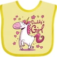 thumbnail image 3 of Inktastic Daddy's Girl Unicorn Girls Baby Bib, 3 of 4