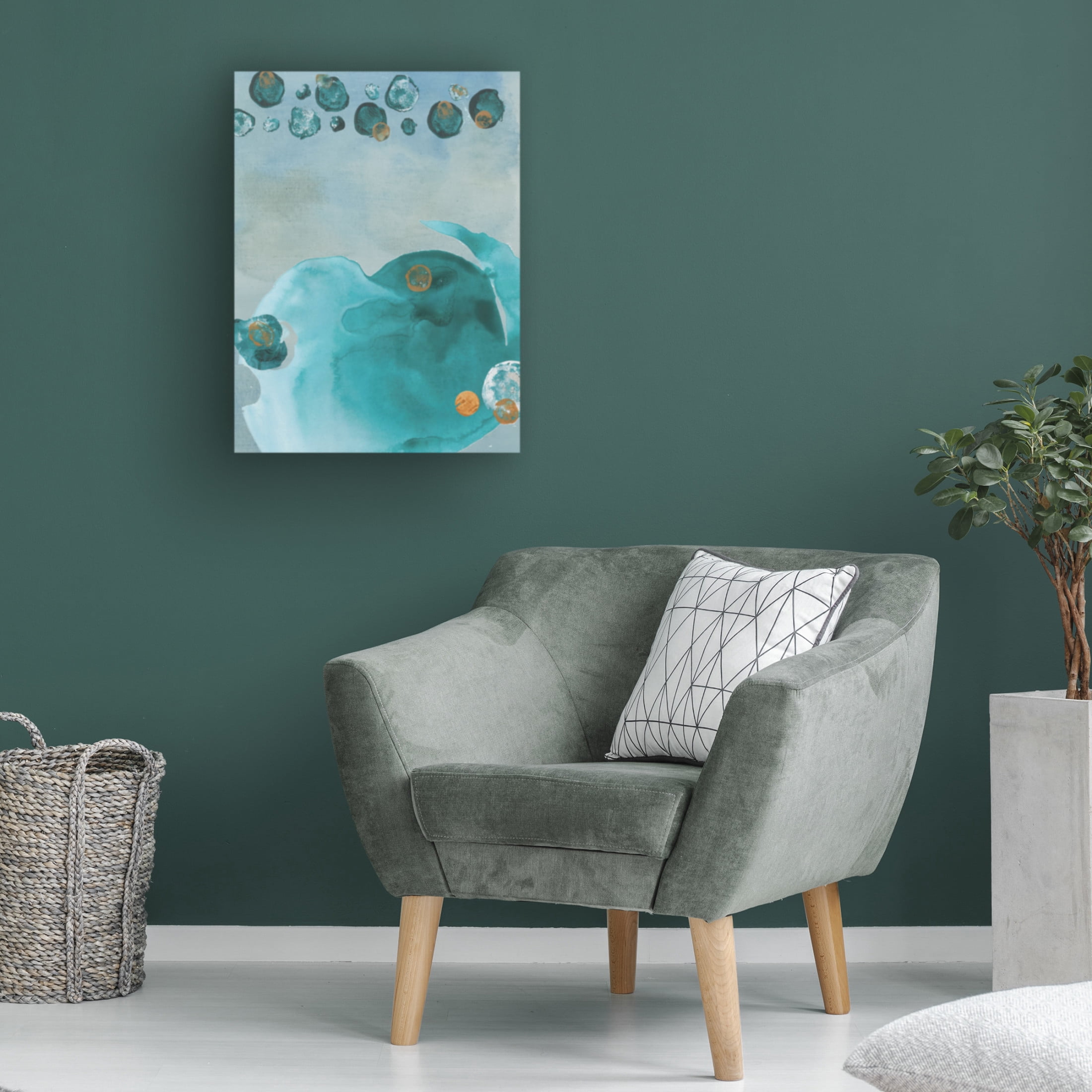 Canvas Wall Art - Maliq 'Blue Sun' Wall Art for Living Room, Bedroom, or Office Décor by Trademark Fine Art - 24 x 32 Inches