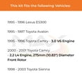 thumbnail image 2 of Max Advanced Brakes -Brake Kit for 1995 1996 Lexus ES300 1995-1997 Toyota Avalon 2000 2001 Camry 1998-2003 Sienna Front Replacement Drilled Slotted Black Coated Disc Brake Rotors &Ceramic Brake Pads, 2 of 9