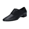 thumbnail image 2 of Handshe Men's Lace-Up Leather Shoes – Casual Soft Sole Low Heel Oxfords for Business Casual & Everyday Comfort Footwear,Plus Size, 2 of 9