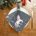 thumbnail image 2 of 6 Pack 20'' x20" Satin Table Napkins Dinner Napkins for wedding Party Decoration events Unicorns and Stars, 2 of 6