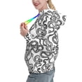 thumbnail image 2 of Sikiie Hand Drawn Snake Women's Casual Hoodies Long Sleeve Lightweight Pullover Tops Loose Sweatshirt-Medium, 2 of 7