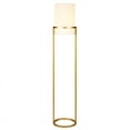 thumbnail image 3 of Henn&Hart 12" Brass Finish Metal/Fabric Floor Lamp, 3 of 8