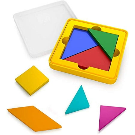 Osmo - Genius Tangram - Ages 6-10 - Use Shapes/Colors to Solve for Visual Puzzles (500+) - For iPad or Fire Tablet (Osmo Base Required)