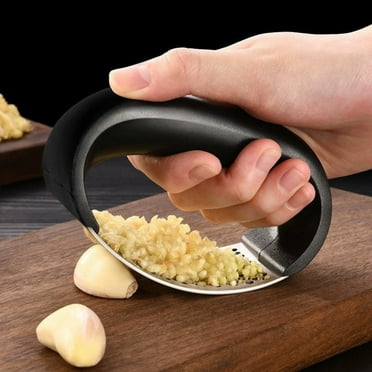 YOBOLK Home and Kitchen Stainless Steel Garlic Press New Garlic Press Rocker Home Kitchen Utensils Portable Manual Garlic Crusher for Garlic Kitchen Gadgets Tools Kitchen Gadgets