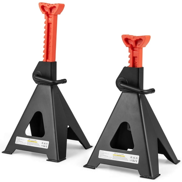 Costway Jack Stands Pack of 2 with Handle Lock & Adjustable Height for Lifting SUV, Sedan