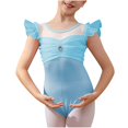 thumbnail image 1 of Timegard Girls Clothes Baby Toddler Ruffle Cap Sleeve Mesh Rompers Dance Costume Cute Comfy Fitting, 1 of 4
