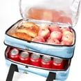 thumbnail image 5 of Christmas Double Layered Insulated Lunch Bag with Two Compartments, Large Capacity, and Hand Carry - 7.1x11.4x16.1 Inches, 5 of 6