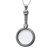 Shop LC Stainless Steel Magnifying Glass Pendant Jewelry Necklace inch