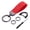 Red, variant on Upgrade Leather Car Keychain Car Chain Holder for Women Men Lightweight Car Accessories Spare Parts