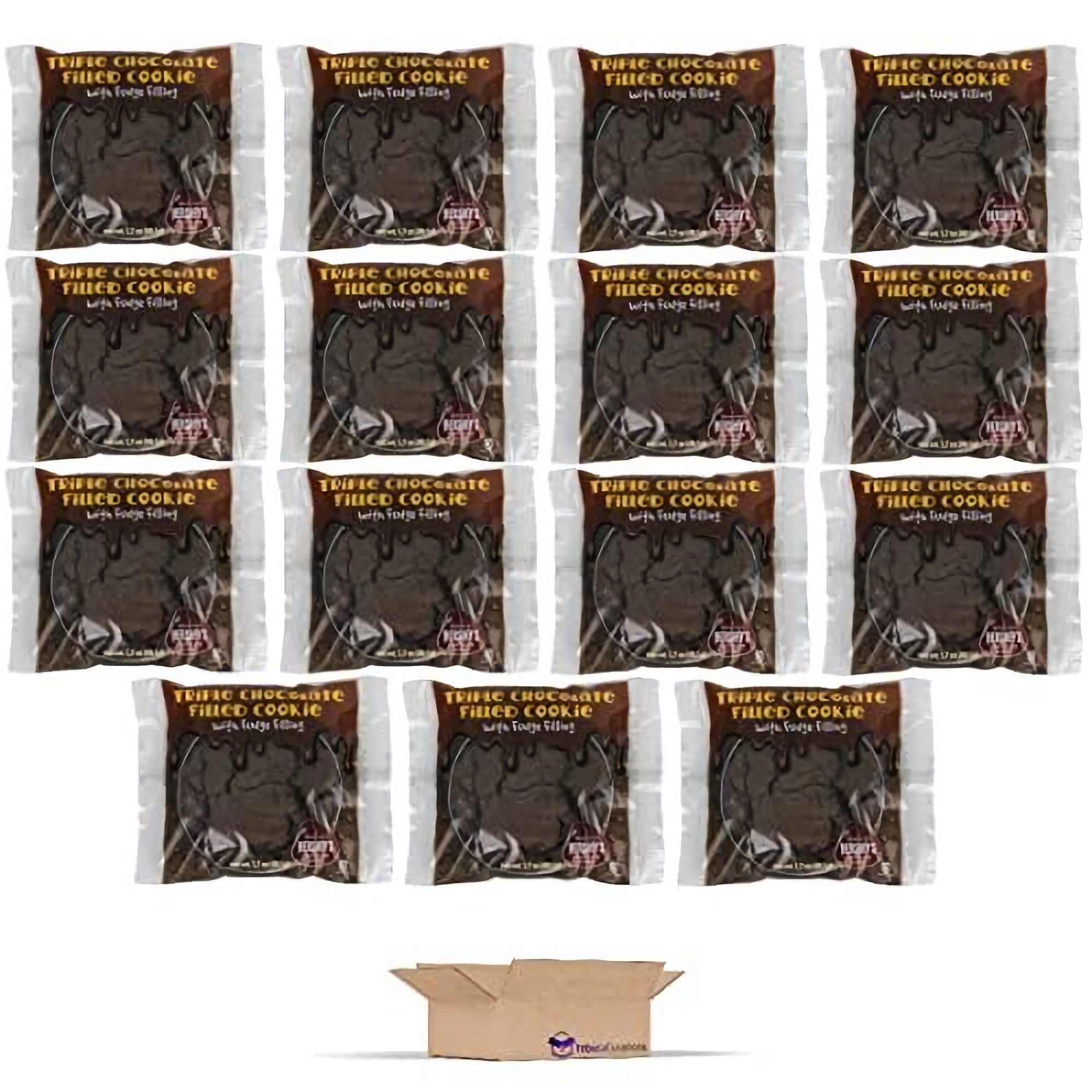 Triple Chocolate Fudge Filled Whole Grain Nostalgic School Cookie | 15 Ct