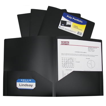 C-line® Tri-fold Portfolio, Heavyweight Poly, Green, Pack Of 24