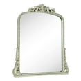 thumbnail image 2 of EGHOME Traditional Antiqued Silver Ornate Frame Arch Mantel Vanity Rectangle Wall Mounted Mirror 30x34", 2 of 6