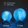 thumbnail image 4 of Iluminación de lámpara de luna de galaxia 3D: luz nocturna de luna de galaxia para niños con 16 colores LED, bola de estrella de plástico táctil y control remoto, 4 of 5