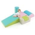 thumbnail image 1 of Gymax 6 PCS Kids Climber Play Set Indoor Foam Climb & Crawl Activity Blocks w/ Cover Multicolor, 1 of 9