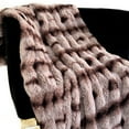 thumbnail image 2 of Plutus Brands Plutus Brown Fluffy Bunni Faux Fur Luxury Throw Blanket, Throw 60W x 90L, 2 of 3
