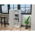 thumbnail image 2 of TUHOME Furniture Belleria 47" High Wood Pantry Cabinet in White, 2 of 5