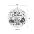thumbnail image 5 of Cute Baby Elephant First Christmas Ornament 2025, Ornament Baby’s 1st Christmas Keepsake, Custom Name Text Birthday Christmas Ornament Gift for New Dad Mom Newborn, 5 of 5