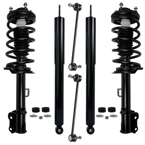 Detroit Axle - 6pc Struts Kit for 08-12 Ford Escape, 08-11 Mazda Tribute Mercury Mariner, Front Struts Sway Bars Rear Shocks 2008 2009 2010 2011 2012 Replacement Suspension