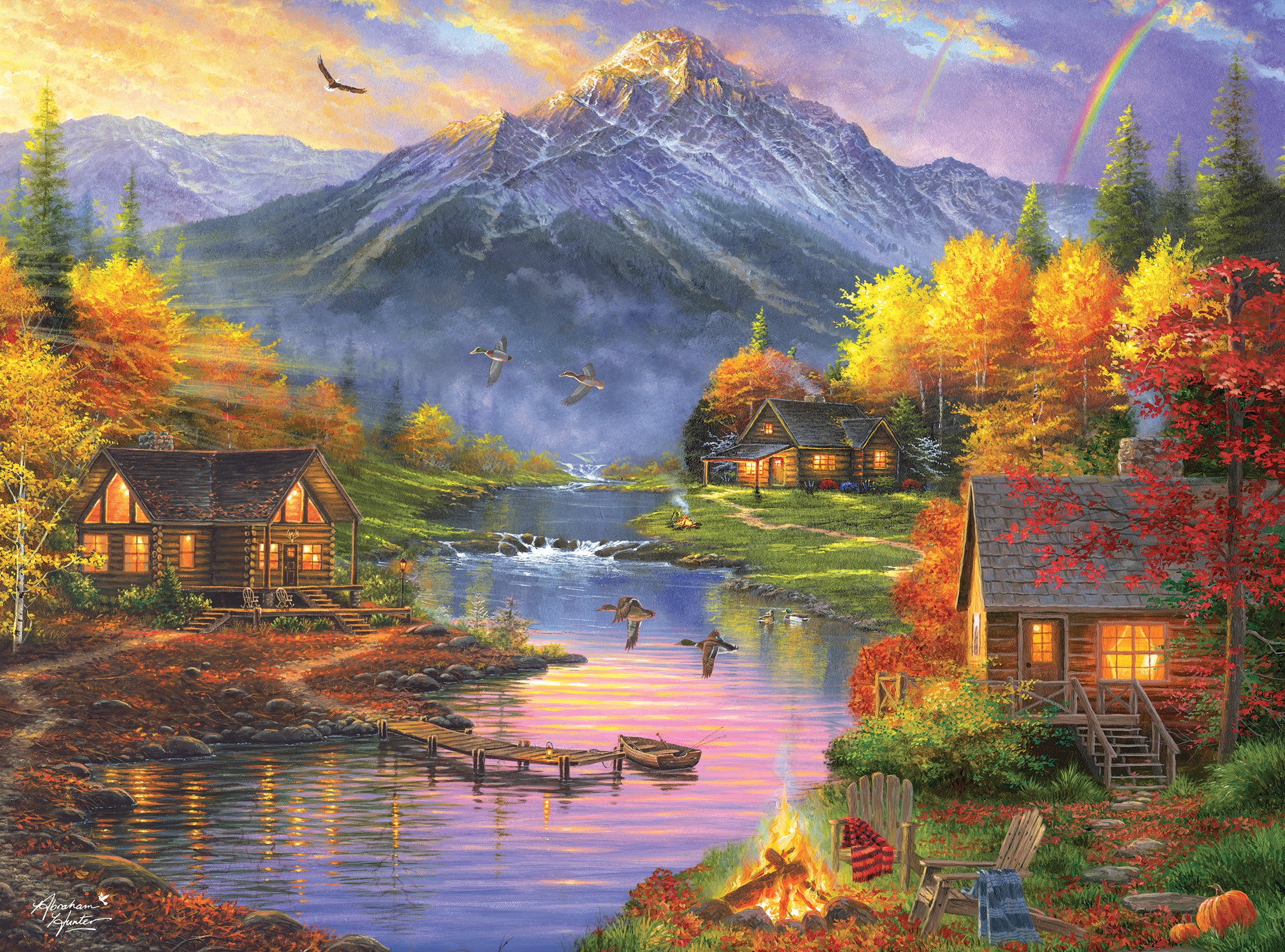 Cra-Z-Art Abraham Hunter 1000-Piece Mountain Retreat Jigsaw Puzzle