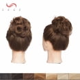 thumbnail image 2 of SEGO Messy Human Hair Bun Extensions Straight/Curly Fake Hair Bun Hairpiece for Updo Style Chignon for Women Donut Ponytail, 2 of 6