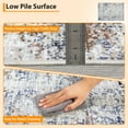 thumbnail image 6 of Haperlare 5'x7' Modern Abstract Area Rugs Washable Ultra-Thin Blue Orange Rug for Bedroom Non Slip Soft Stain-Resistant Carpet for Family Room, 6 of 7