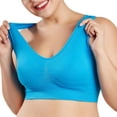 thumbnail image 3 of Womens 3 Pack - Wireless Bra for Women, Solid Color Seamless Bra,Womens Sports Bras, Yoga Comfort Seamless Stretchy Sports Bra D 3XL, 3 of 7