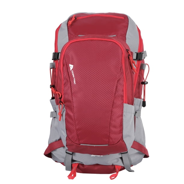 Ozark Trail Backpack Set, 35 Liter Hiker Backpack with Detachable 15 Liter  Daypack, Red