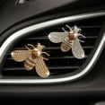 thumbnail image 4 of Clip de aromaterapia para decoración de salida de aire acondicionado de coche con forma de abeja y diamante perlado, 4 of 6