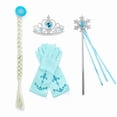 thumbnail image 4 of Princess Dresses Elsa Costume Elsa Dress Up for Toddler Girls Costume with Wig,Crown,Wand,Gloves 8-9 Years(D56-140), 4 of 8