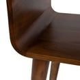 thumbnail image 6 of Kate and Laurel Quilby Mid-Century Living Room Side Table with Storage, 18 x 14 x 27, Walnut Brown, Wooden Bedroom Nightstand with Tapered Legs and Bedside Table Storage, 6 of 8