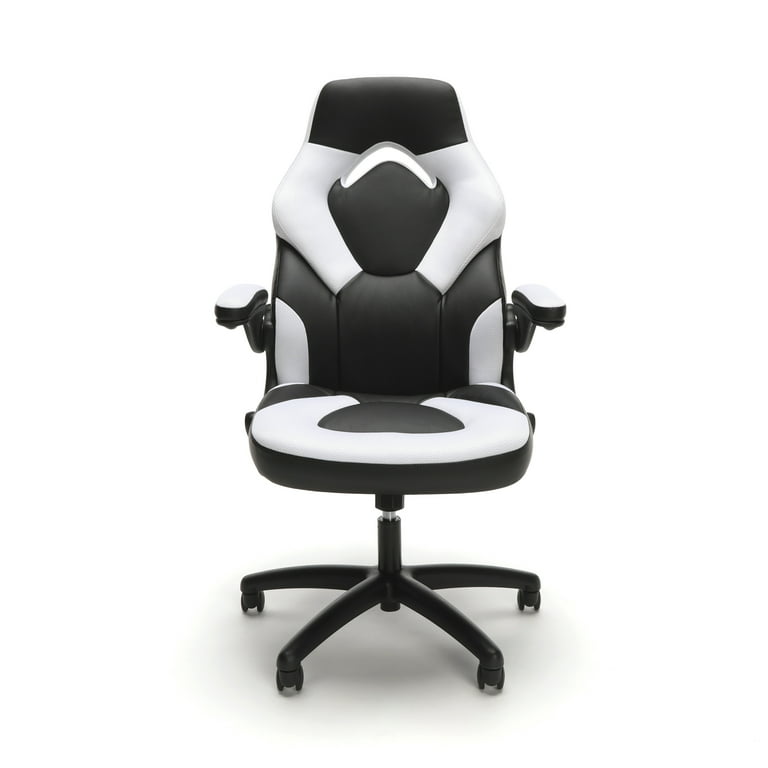OFM Essentials Collection Racing Style Bonded Leather Gaming Chair in White ESS 3085 WHT Walmart