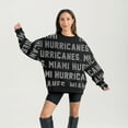 thumbnail image 4 of Women's Gameday Couture  Black Miami Hurricanes Hype Era Sweatshirt, 4 of 5