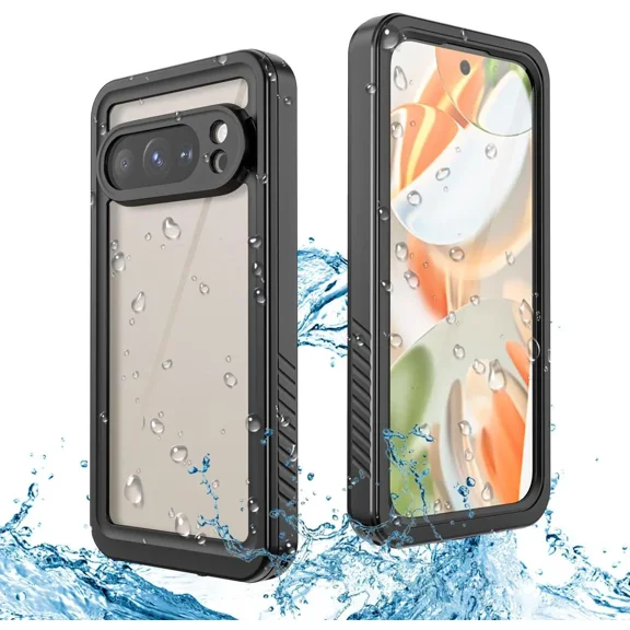For Pixel 10 Pro Waterproof Case, Shockproof Protection Phone Cover for Google Pixel 10 Pro, Full Coverage with Screen Protector, Wireless Charging Compatible, Slim Design, Black