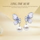 thumbnail image 2 of 1 par de aretes de mariposa Pendientes de perlas de mariposa Pendientes colgantes Pendientes estéticos Pendientes de declaración, 2 of 7