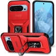 thumbnail image 1 of Funda para GANGXUN Google Pixel 9 - Soporte metálico, Función magnética, Rojo, 1 of 5