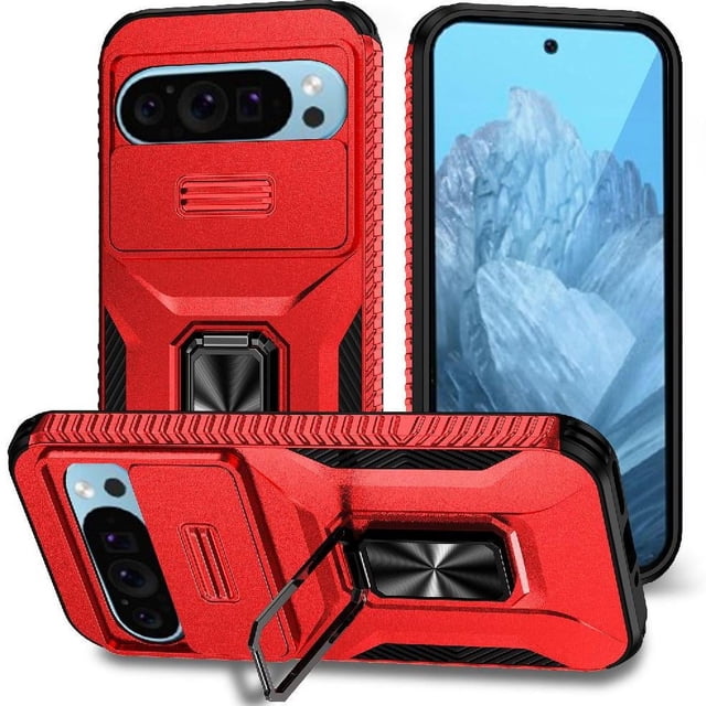 Étui pour GANGXUN Google Pixel 9 - Double Protection, Support, Fonction Magnétique pour Voiture