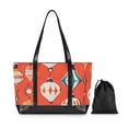 thumbnail image 7 of FORMRS Canvas Laptop Tote Bag for Women with 15.6" Computer Compartments Shoulder Handbag, Retro Christmas Ornaments Pattern, 7 of 7