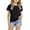 Black, variant on Girls T Shirt Short Sleeve Crew Neck Plain Ice Silk Basic Summer Tees Casual Fashion Clothing (2-12y)
